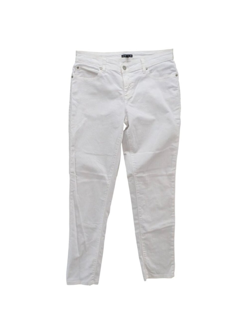 Eileen Fisher Skinny Jeans Womens Solid White Stretch Denim Size 8